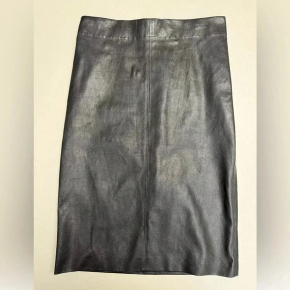 Walter Baker Dresses & Skirts - Walter Baker Mae Black  Lamb Leather Pencil Skirt Midi Sz S EUC Msrp $698